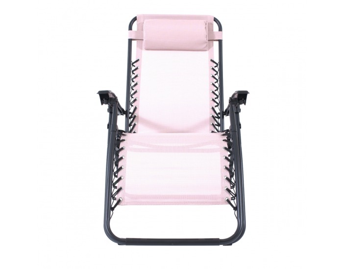 Záhradné lehátko Deluxe - púdrová
