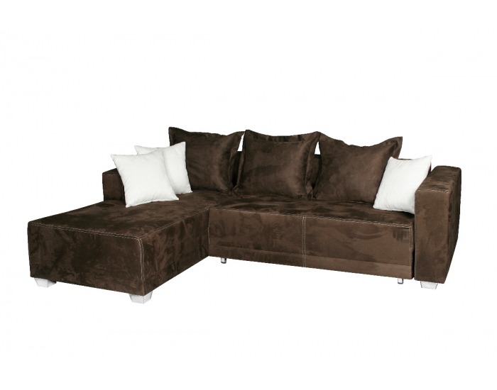 Rohová sedačka s rozkladom a úložným priestorom Fantasy L/P - alcantra 28-19