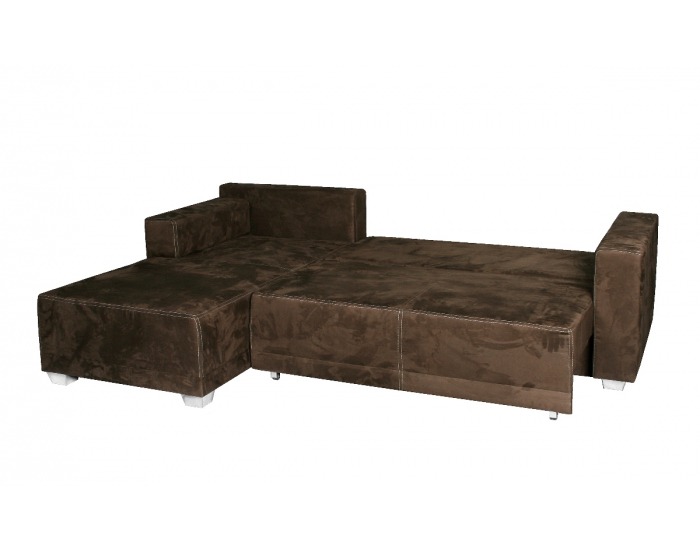 Rohová sedačka s rozkladom a úložným priestorom Fantasy L/P - alcantra 28-19