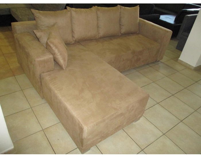 Rohová sedačka s rozkladom Fantasy SR L/P - alcantra 43187 light brown