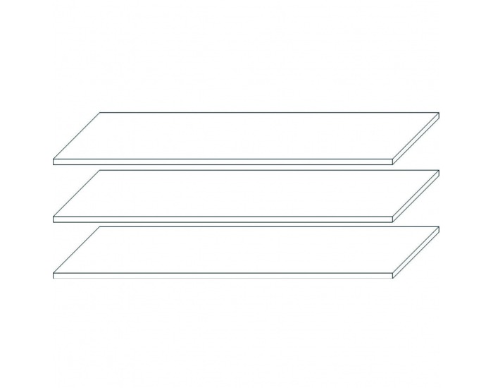 Police do šatníkovej skrine (3 ks) Finni SS-3D,4D - biela