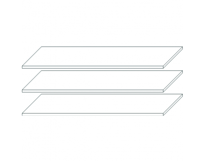 Police do šatníkovej skrine (3 ks) Finni SS-3D,4D - biela