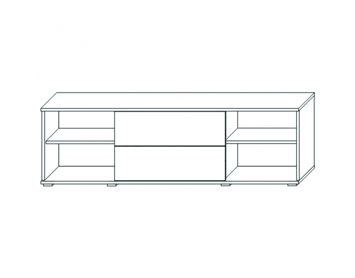 TV stolík Giovanni TV-E-2D/2DR - dub artisan / biela