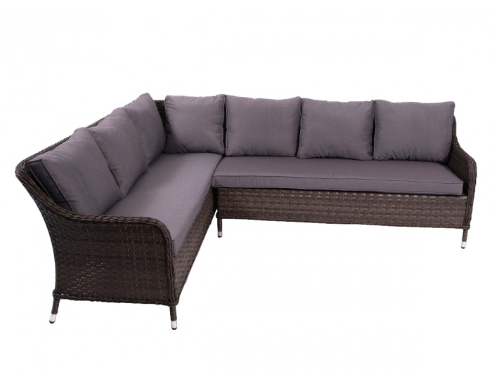 Záhradný nábytok z umelého ratanu Grandissimo - tmavosivá / sivá