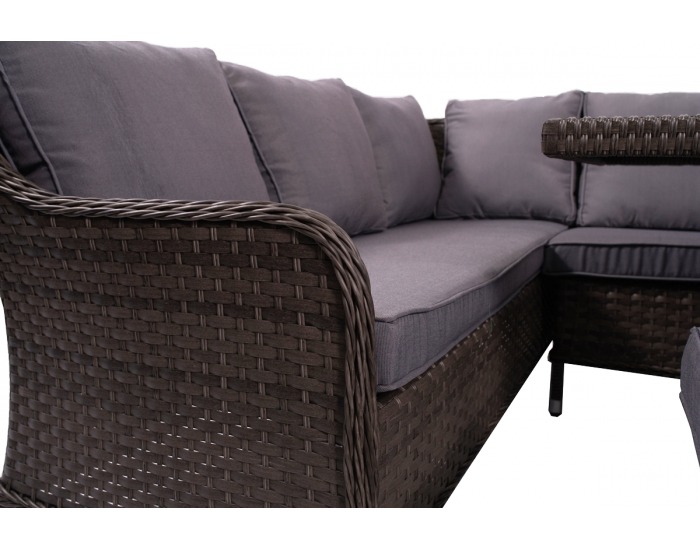 Záhradný nábytok z umelého ratanu Grandissimo - tmavosivá / sivá