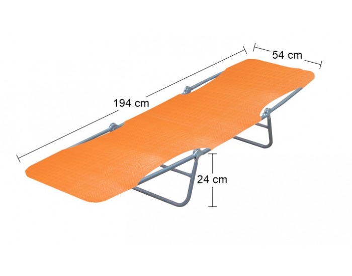 Záhradné lehátko Guliver - oranžová