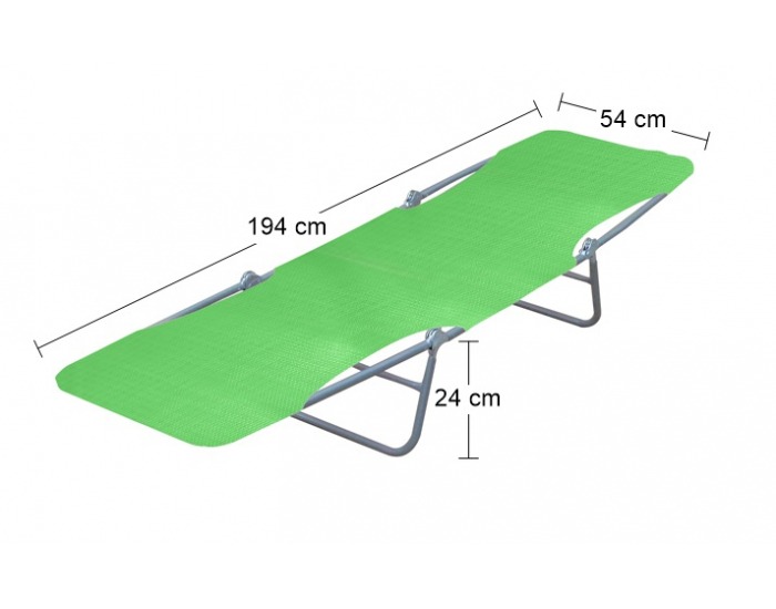 Záhradné lehátko Guliver - zelená