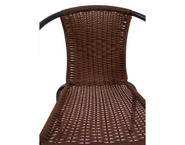 Záhradná stolička Herkules II - čierna / hnedá