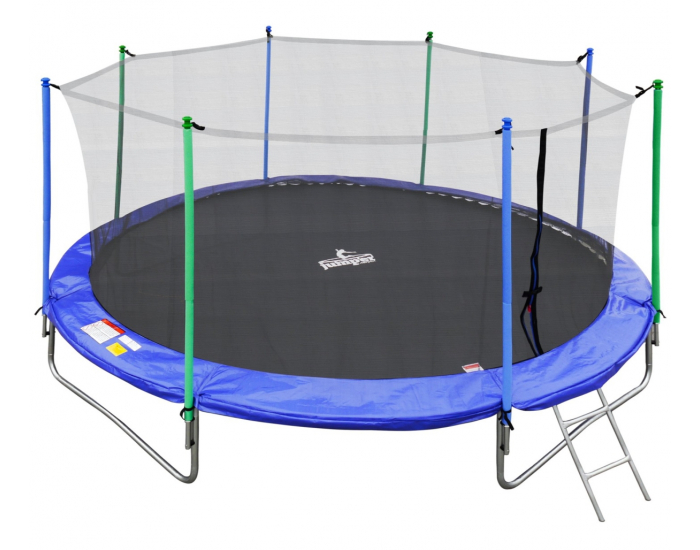 Trampolína Jumper 427 cm - čierna / modrá