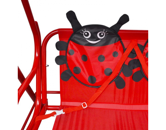 Detská záhradná hojdačka Ladybird - červená