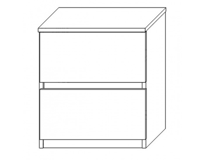 Nočný stolík Leksand BC - dub wellington / biela