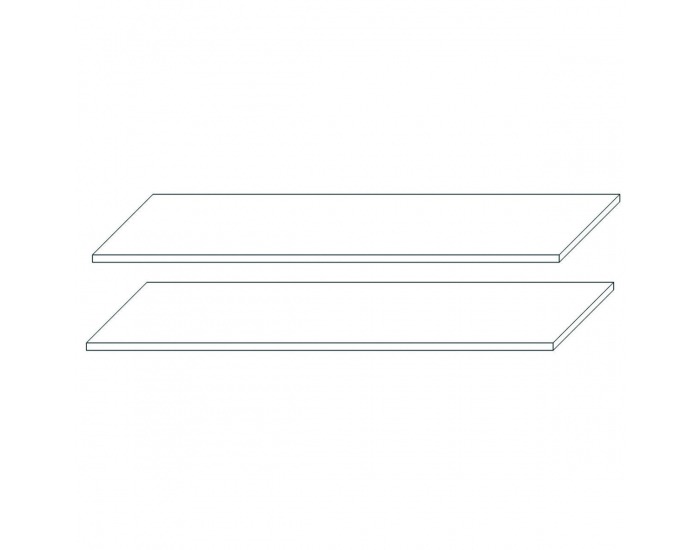 Police do šatníkovej skrine (2 ks) Leksand SS-3D/4D - biela