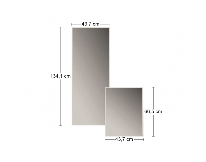 Zrkadlo Leksand W-3D 43,7x66,5/43,7x134,1 cm - sklo
