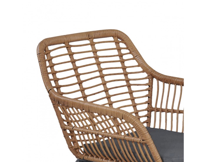 Záhradný nábytok z umelého ratanu Livorno - sivá / béžová