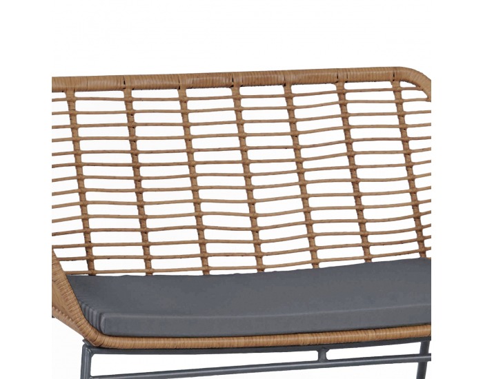 Záhradný nábytok z umelého ratanu Livorno - sivá / béžová