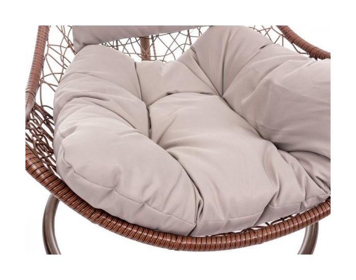 Závesné hojdacie kreslo Mauritius - hnedá / sivá