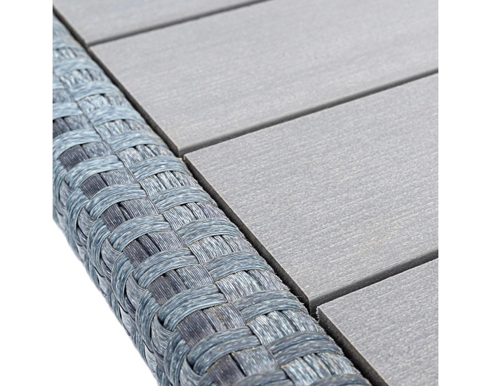 Záhradný nábytok z umelého ratanu Milagro - strieborná / sivá / modrá