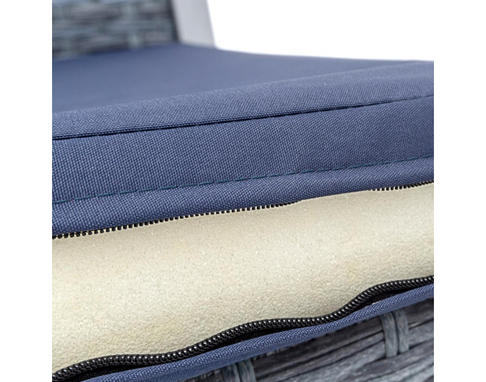 Záhradný nábytok z umelého ratanu Milagro - strieborná / sivá / modrá