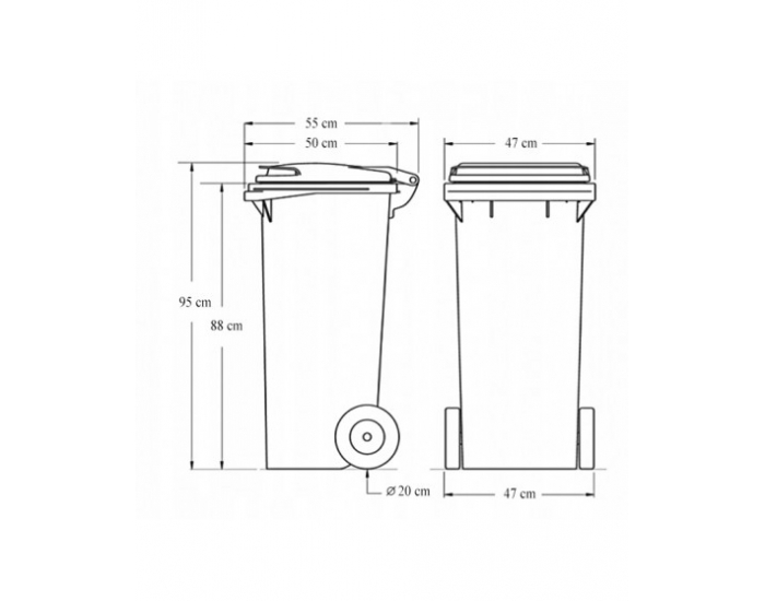 Popolnica Mulltonne 120 L - žltá