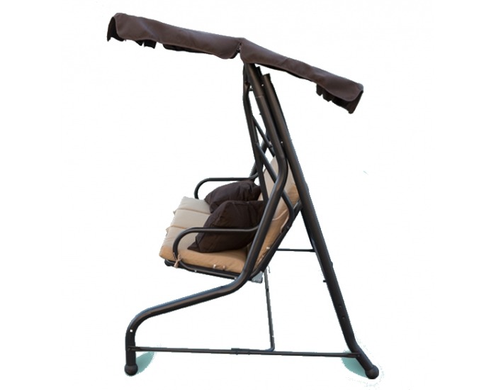 Záhradná hojdačka Natalie - hnedá / béžová