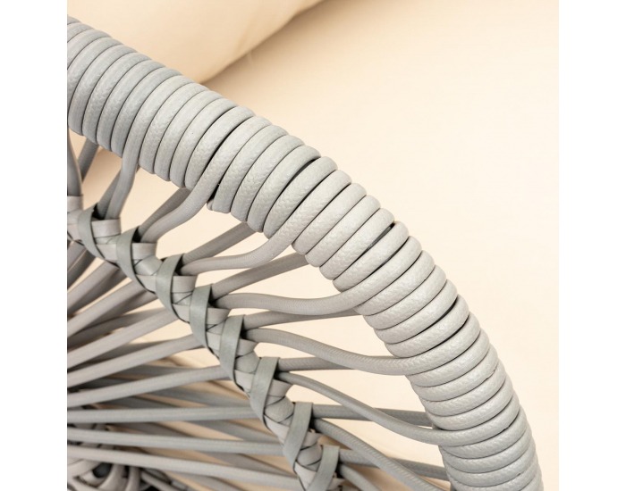 Záhradný set z umelého ratanu Nocera - sivá / krémová