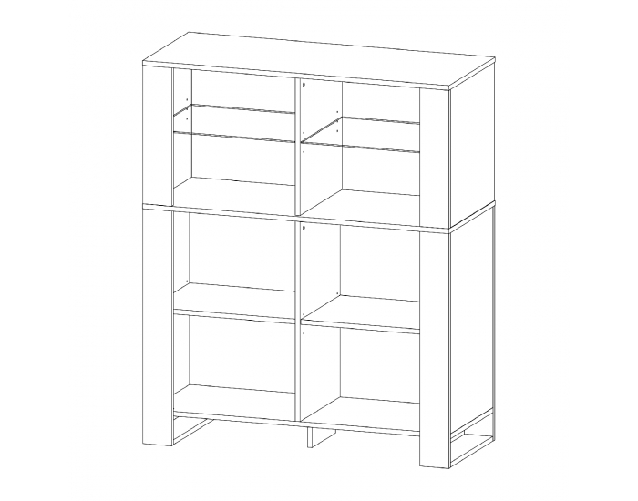 Dvojdverová komoda Olen CH-2D - čierna / craft zlatý