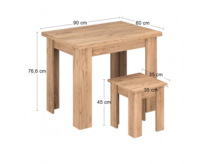 Rohový jedálenský set Rofia KA L/P - dub sonoma / savannah nova
