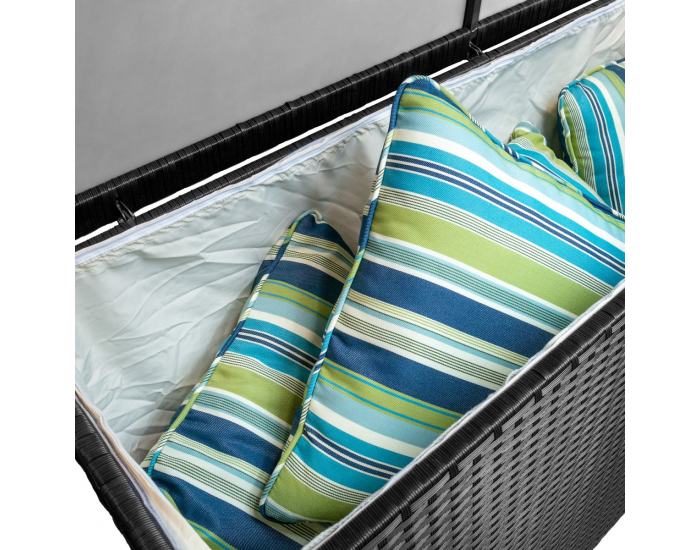 Truhlica z umelého ratanu Scatola - sivá