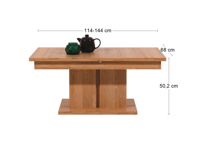 Rozkladací konferenčný stolík Stall CT - dub grand