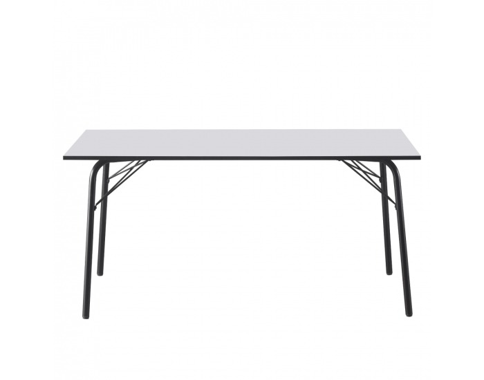 Jedálenský stôl Nalak Typ 3 160x80 cm - biela / čierna