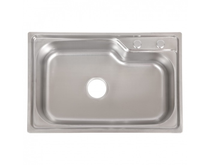 Nerezový kuchynský drez so sifónom Namik 68x44 - strieborná