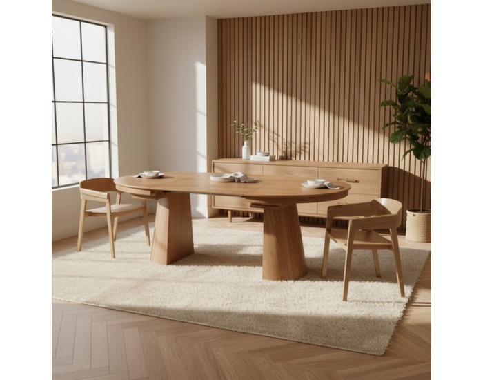 Rozkladací jedálenský stôl Nanet 115/150/185 - dub