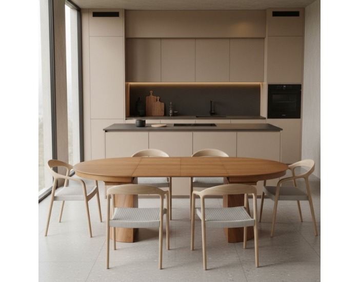 Rozkladací jedálenský stôl Nanet 115/150/185 - dub