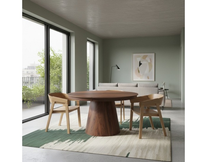 Rozkladací jedálenský stôl Nanet 115/150/185 - orech