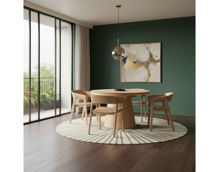 Rozkladací jedálenský stôl Nanet 115/150/185 - svetlý dub