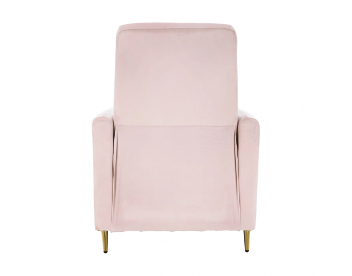 Relaxačné kreslo Nauro - púdrová ružová (Velvet) / zlatá