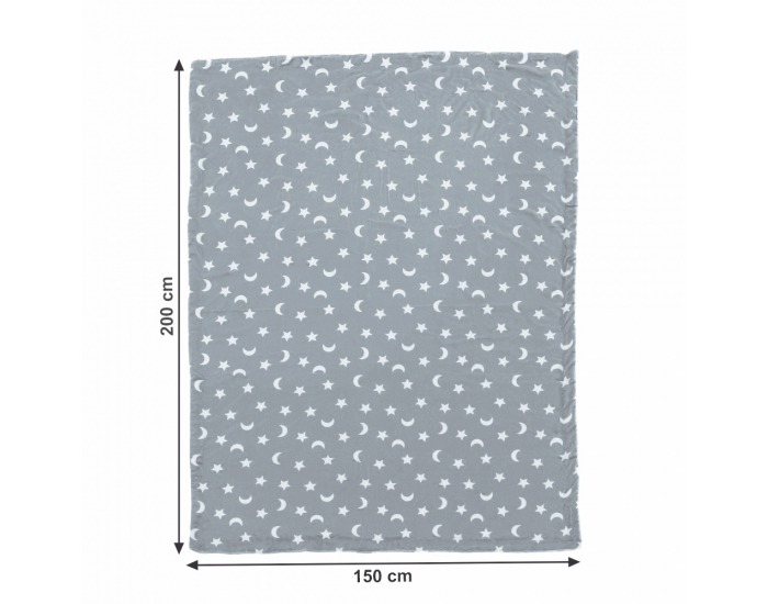 Obojstranná baránková deka Navo 150x200 cm - sivá / biela / vzor