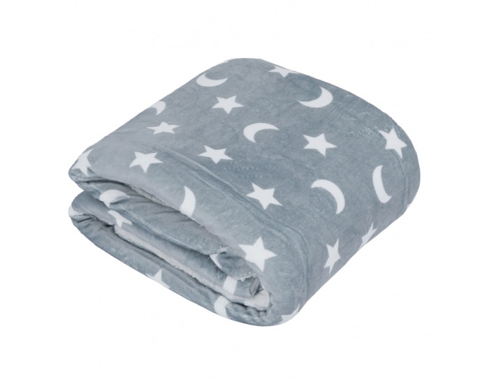 Obojstranná baránková deka Navo 150x200 cm - sivá / biela / vzor