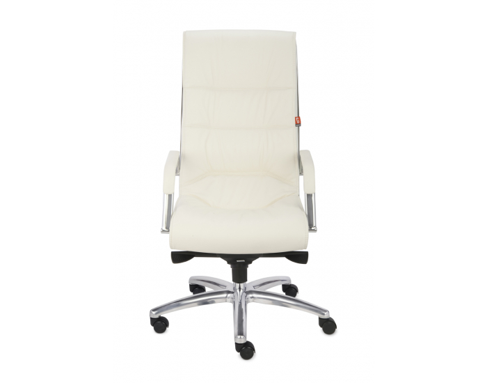 Kancelárske kreslo s podrúčkami Naxim - krémová / chróm