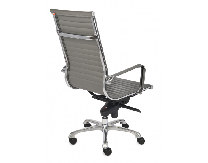 Kancelárska stolička s podrúčkami Naxo - sivá / chróm