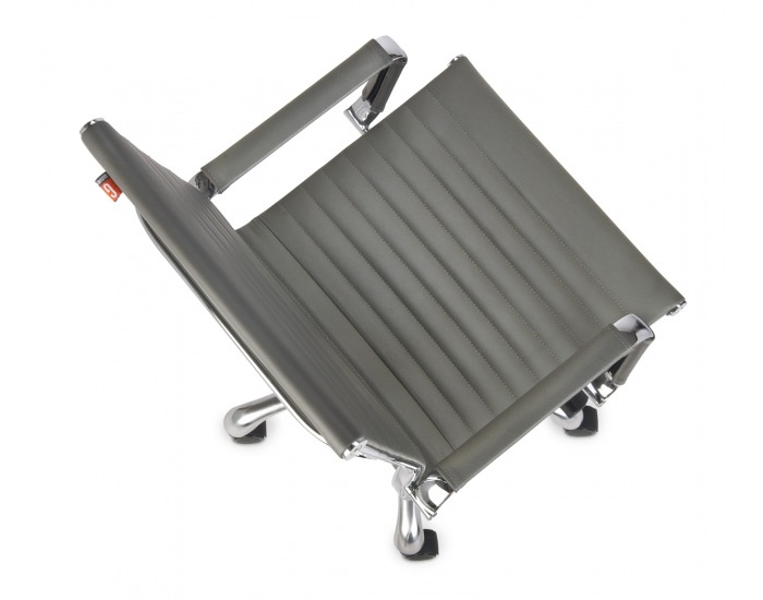 Kancelárska stolička s podrúčkami Naxo - sivá / chróm