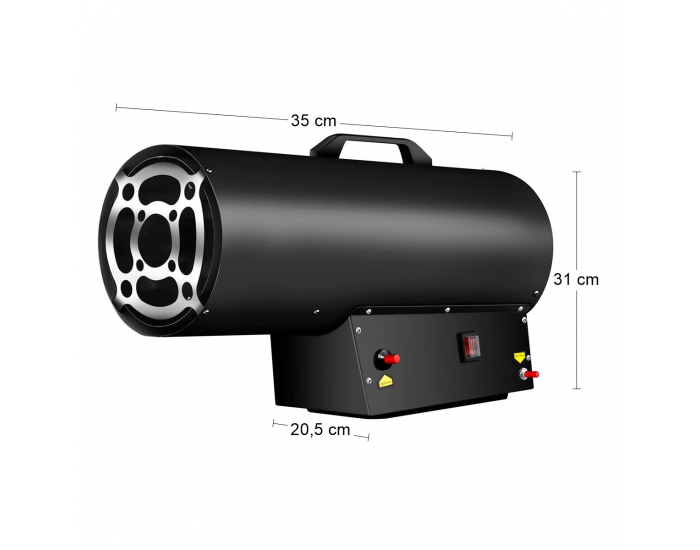 Dielenský plynový ohrievač NB-15M 15000 W - čierna