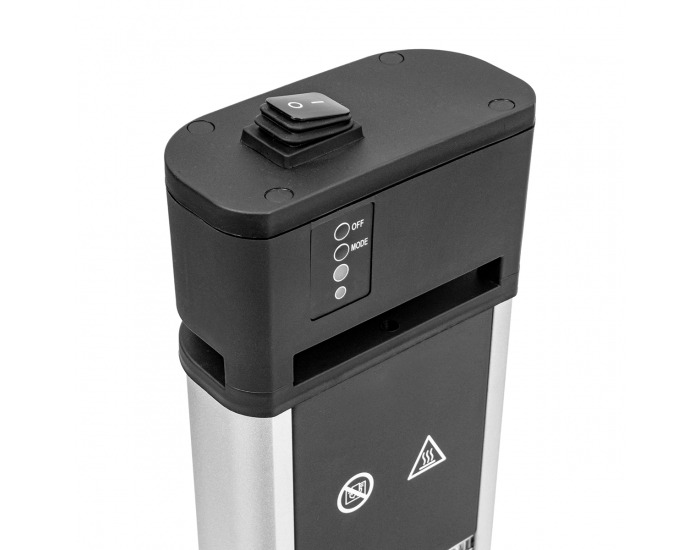 Stĺpový elektrický ohrievač (infražiarič) NB-1611RC - tmavosivá / chróm