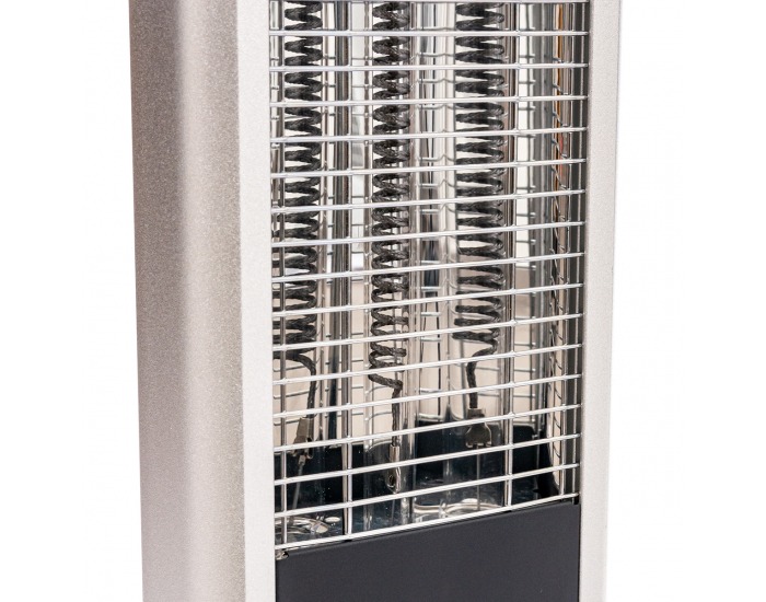 Stĺpový elektrický ohrievač (infražiarič) NB-1611RC - tmavosivá / chróm