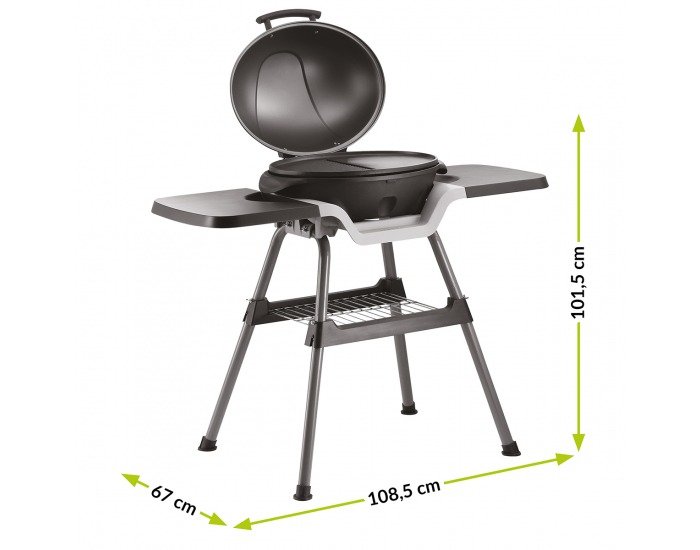 Záhradný elektrický gril NB-E007 2400 W - čierna