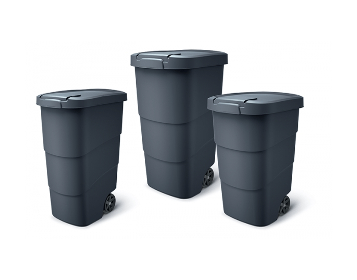 Plastová záhradná nádoba na kolieskach NBWB110 110 l - antracit