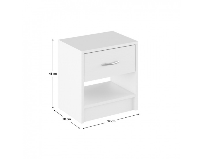 Nočný stolík Nea 2 New - biela