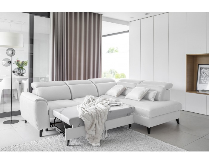 Rohová sedačka s rozkladom a úložným priestorom Nebia P - tmavozelená