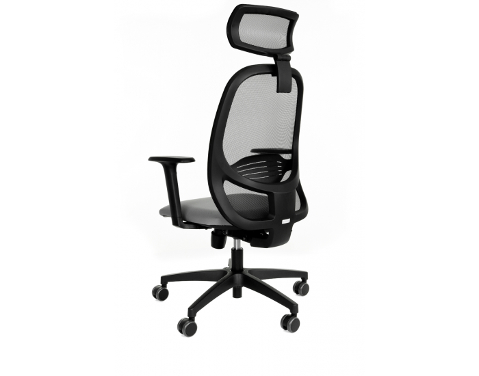 Kancelárska stolička s podrúčkami Nedim BS HD - sivá / čierna