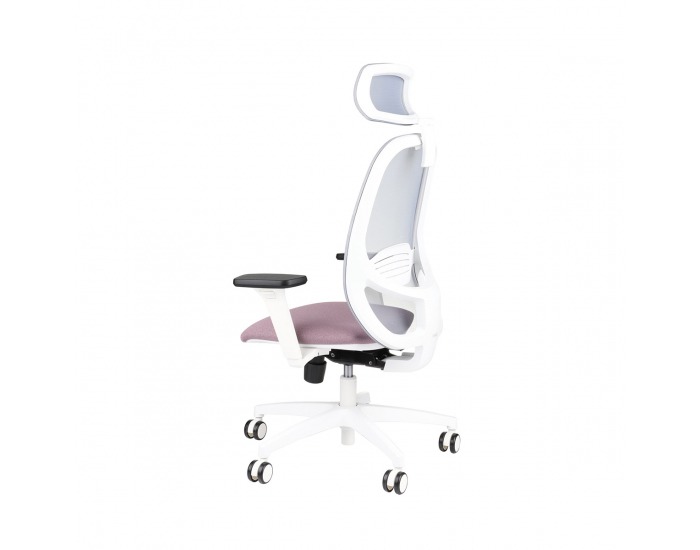 Kancelárska stolička s podrúčkami Nedim WS HD - ružová / sivá / biela